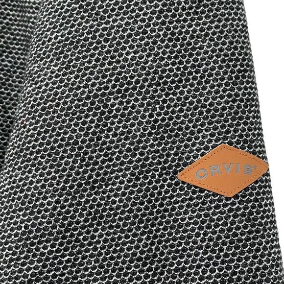 Orvis Men's 1/4 Zip Pullover w/ Pockets Sherpa Lined High Neck Gray/Black | M - Picture 4 of 7